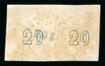 Stamp of Greece » Large Hermes Heads » Cancellations (ordered by towns alphabetically) ARTA: 105 Lozenge - 10L pair from the 1871 issue, with