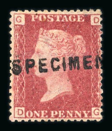 Stamp of Great Britain » 1854-70 Perforated Line Engraved GB 1864 1d rose-red pl.133 with "SPECIMEN" type 1 overprint