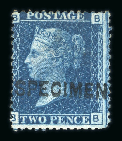 Stamp of Great Britain » 1854-70 Perforated Line Engraved GB 1858-76 2d blue pl.15 with "SPECIMEN" type 6 overprint