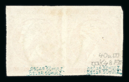 Stamp of Greece » Large Hermes Heads » 1871-76 Meshed paper issue 10L Orange, Meshed Paper: Horizontal pair, good to