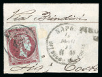 Stamp of Greece » Large Hermes Heads » 1871-76 Meshed paper issue 10L Deep brigh purple (Groseille", Meshed Paper: Used