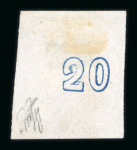 Stamp of Greece » Large Hermes Heads » 1870 Special Print ("hard" method of printing) 10L Pale blue, Special Print: Unused single, clear