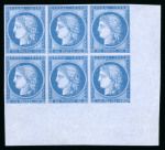Stamp of Greece » Large Hermes Heads » 1861 Barre proofs 1858 French Ceres Essay: Essay in blue with control