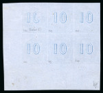 Stamp of Greece » Large Hermes Heads » 1861 Barre proofs 1858 French Ceres Essay: Essay in blue with control