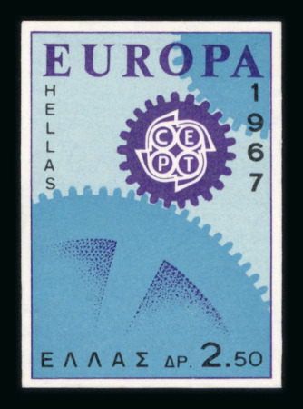 Stamp of Greece » Greece Kingdom 1935 to 1967 1967 Europa: 2.50D die proof in light blue, blue and