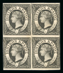 Stamp of Ionian Islands 1859 Plate proof by Perkins Bacon in black, imperforate