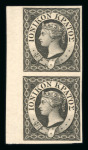 Stamp of Ionian Islands 1859 Plate proof by Perkins Bacon in black, imperforate