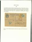Stamp of British Levant Orient Express collection incl. 1888 (Jun 16) registered envelope with 1885-88 80pa on 5d along with red Orient Express label (faded)
