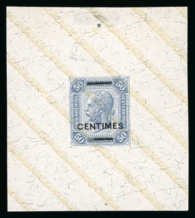 Stamp of Austria » Offices in Crete 1901 50c on 50h die proof in grey-blue on granite paper