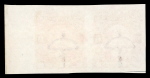 Stamp of Indian States » Cochin 1933-38 10a Blue imperf proof pair, very fine and scarce