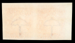 Stamp of Indian States » Cochin 1933-38 10a Blue imperf proof pair, very fine and scarce