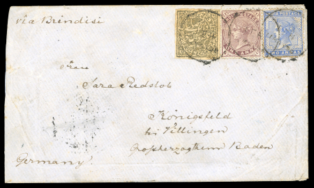 Stamp of Indian States » Jammu & Kashmir 1890 Cover mailed from JK to Baden Germany with local