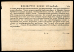 Stamp of India 1700s map of southern India showing malabar area and