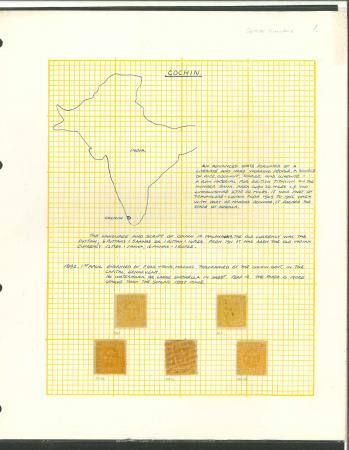 Stamp of Indian States » Cochin Cochin – Collection from First to Last Issues with