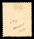 Stamp of Indian States » Cochin 1948-49 6p chestnut showing double overprint unlisted