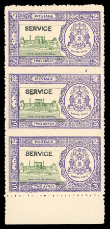 Stamp of Indian States » Bhopal Bhopal Officials – Specialized Collection of Varieties