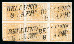 Stamp of Austria » Lombardy Venetia Lombardo Veneto 1851 5c block of six on cover