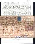 Stamp of Italian States » Modena 1856 letter from Modena with 15 stamps.