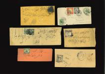 Stamp of Indian States » Bhopal Bhopal – Group of Six Classic Covers with Varied Frankings.