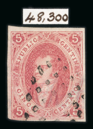 Stamp of Argentina » General issues 1864 Rivadavia Watermark set of three used
