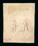 Stamp of Argentina » General issues 1864 Rivadavia 5c wmk used paper folds, double impression