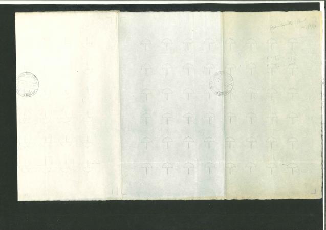 Stamp of Indian States » Cochin 1911 Unprinted "umbrella" watermarked paper (Type 8a),