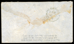 Stamp of India » 1854 Lithographs 1856-57 cover bearing 4a cut to shape Head Die III