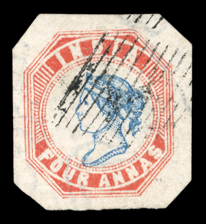 Stamp of India » 1854 Lithographs 1854 4a Red and Blue head Die III and Frame Die II
