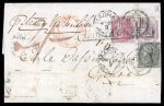 Stamp of India » 1855-1946 De La Rue and later Crown Colony Issues 1855-58 De La Rue Covers & 1872 Registered Cover to
