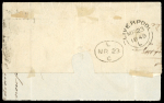 Stamp of Great Britain » 1847-54 Embossed 1856 Printed prices current sent from London to France with 1847-54 6d Embossed and 1854-57 2d blue, and 1849 part cover from Liverpool to USA with 1s green Embossed