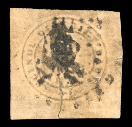 Stamp of India » 1852 Scinde Dawk 1852 1/2a White Scinde Dawk with clear margins all