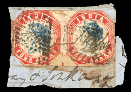 Stamp of India » 1854 Lithographs 1854 4a Fourth printing Head Die III Frame Die II deep