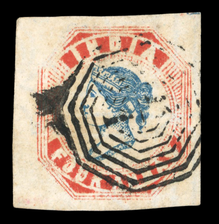 Stamp of India » 1854 Lithographs 1854 4a Deep Blue and Red Fifth printing Head Die III