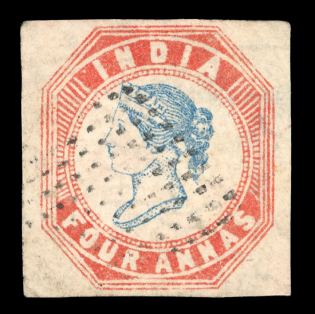 Stamp of India » 1854 Lithographs 1854 4a Blue and Red Head Die III Frame die II fifth