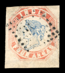 Stamp of India » 1854 Lithographs 1854 4a Indigo and Red Head die I and Frame Die I First