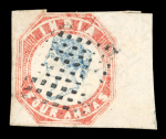 Stamp of India » 1854 Lithographs 1854 4a Indigo and Red Head die I and Frame Die I First