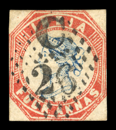 Stamp of India » 1854 Lithographs 1854 Three 4a singles ( two Second printing Head Die