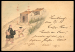 Stamp of Hong Kong 1898 & 1903 postal stationery cards to Germany with handpainted scenes