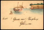 Stamp of Hong Kong 1898 & 1903 postal stationery cards to Germany with handpainted scenes
