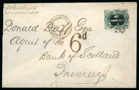 Stamp of Argentina » General issues Argentina 1877 8 on 10c cover to Scotland