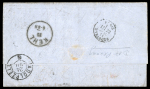 Stamp of Malaysia » Straits Settlements 1871-1900s, group of five covers/cards incl. 1871 entire from Penang to Baden with 4c, 6c and 12c