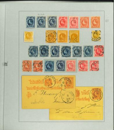 Stamp of Thailand Thailand 1883-99, mint & used collection on two pages