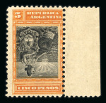 Stamp of Argentina » General issues Argentina 1899-1903 Liberty 5p inverted centre unused