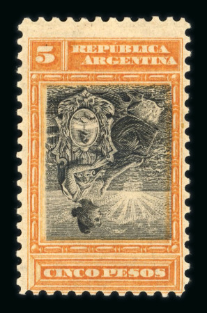 Stamp of Argentina » General issues Argentina 1899-1903 Liberty 5p inverted centre unused