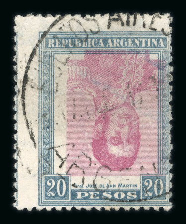 Stamp of Argentina » General issues 1916-20 Jose de San Martin 20p inverted centre