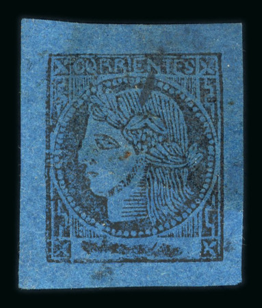 Stamp of Argentina » Corrientes Corrientes 1860 pen stroke through value 3c