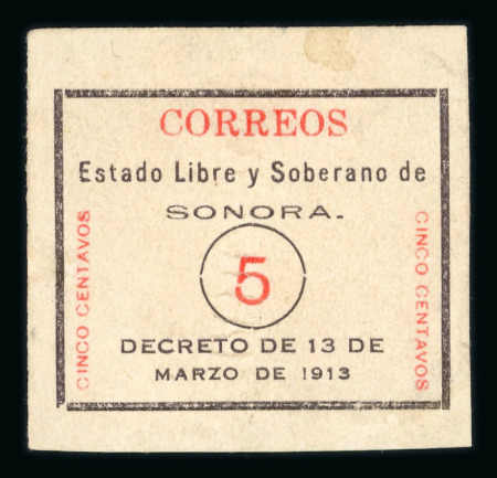 Stamp of Mexico » Later Issues Civil War 1913 Sonora