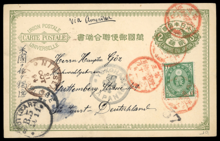 Stamp of Korea 1884-1900s, group incl. 8 cards with noted item being