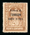 Stamp of Mexico » Later Issues Mexico Civil War 1914 Constitutionalist Victory of torreon set