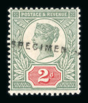 Stamp of Great Britain » 1855-1900 Surface Printed » 1887-1900 Jubilee Issue & 1891 £1 Green 1887-92 Jubilee 1/2d vermilion to 9d (ex 4 1/2d) mint